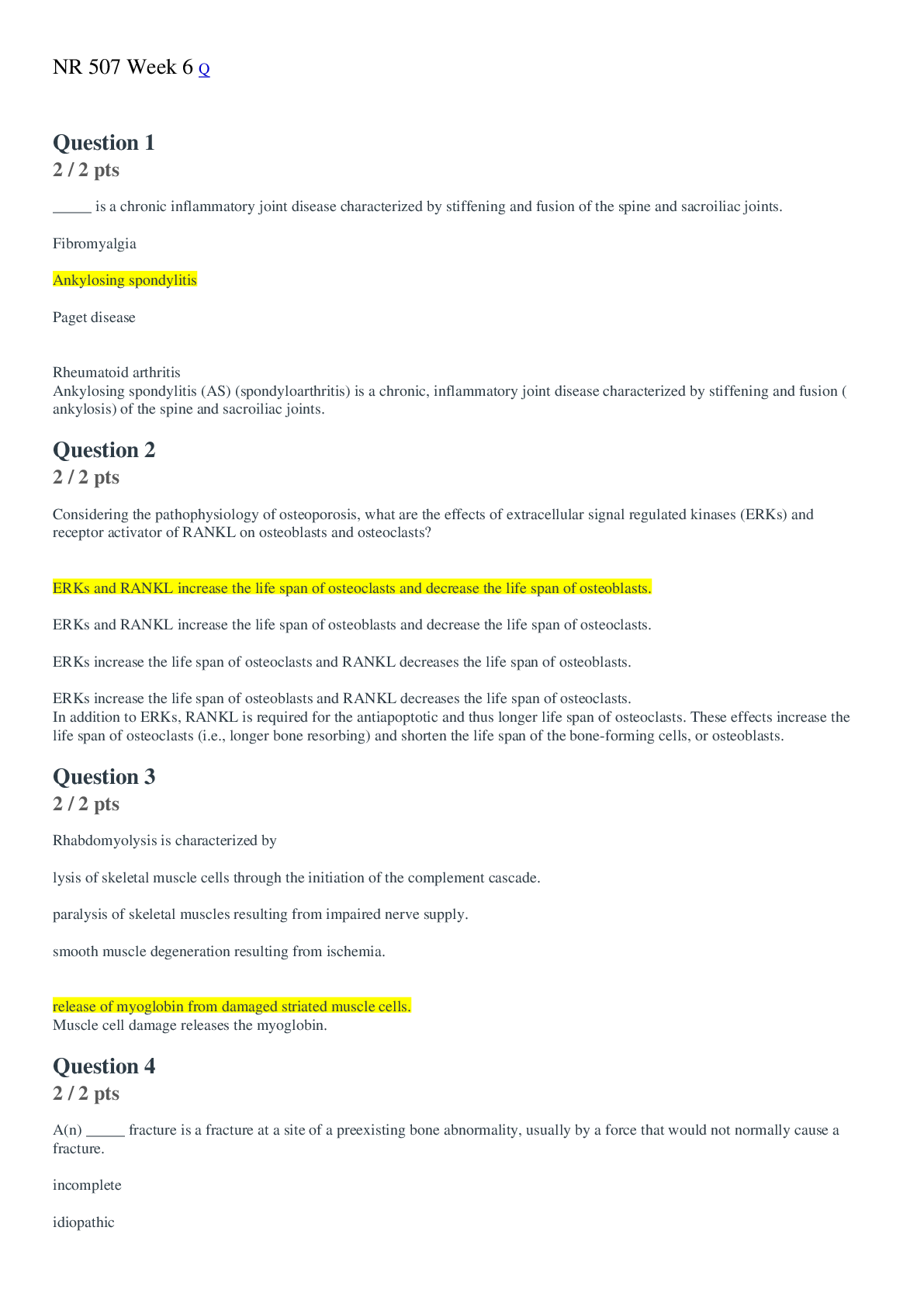 Preview image for NR 507 Week 6 Quiz – Advanced Pathophysiology